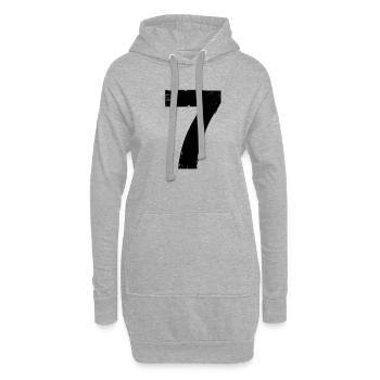 Verblasste Sieben Glyph - Hoodie-Kleid - Grau meliert - Vorne