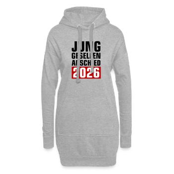 Junggesellenabschied 2026 - Hoodie-Kleid - Grau meliert - Vorne