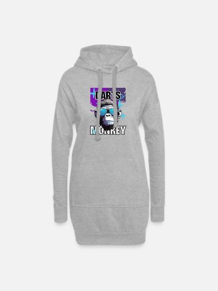 DartsMonkey Sonnenbrillen Motiv - Hoodie-Kleid - Grau meliert