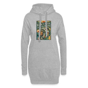 Personne n’est illégal sur des terres volées - Sweat-shirt à capuche long Femme - gris chiné - Devant