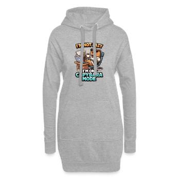 Mode Capybara Pas Lazy Bear - Sweat-shirt à capuche long Femme - gris chiné - Devant