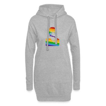 Umarme mich - Hoodie-Kleid - Grau meliert - Vorne
