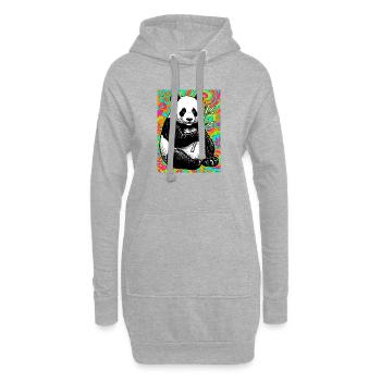 Panda - Hoodie-Kleid - Grau meliert - Vorne