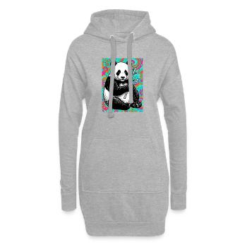 Panda - Hoodie-Kleid - Grau meliert - Vorne