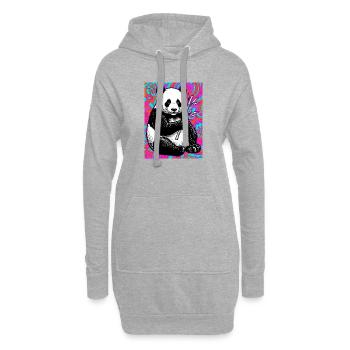 Panda - Hoodie-Kleid - Grau meliert - Vorne