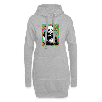 Panda - Hoodie-Kleid - Grau meliert - Vorne