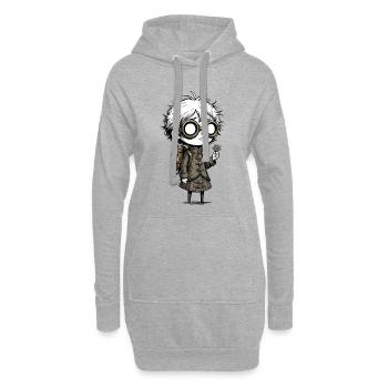 Enfant Steampunk Lunettes Rouages Manga - Sweat-shirt à capuche long Femme - gris chiné - Devant