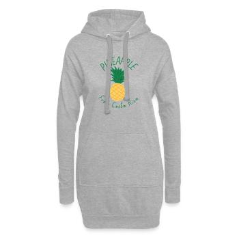 Chemise ananas Costa Rica Été tropical - Sweat-shirt à capuche long Femme - gris chiné - Devant