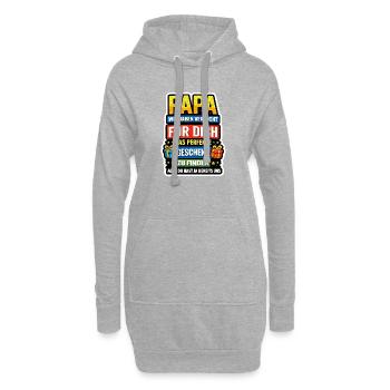 Papa Wir Haben Das Perfekte Geschenk - Hoodie-Kleid - Grau meliert - Vorne