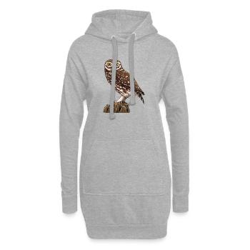 Little Owl - Hoodie-Kleid - Grau meliert - Vorne
