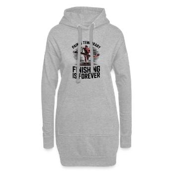 Finish Line Motivation Läufer - Hoodie-Kleid - Grau meliert - Vorne