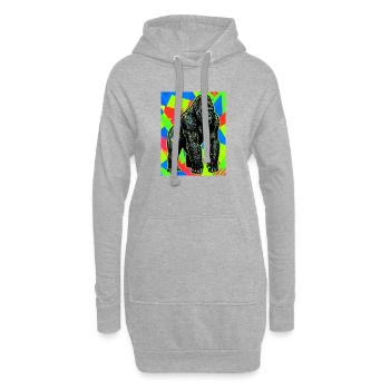 Gorilla - Hoodie-Kleid - Grau meliert - Vorne