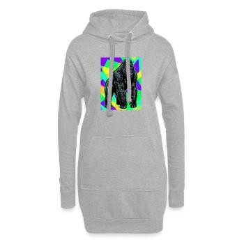 Gorilla - Hoodie-Kleid - Grau meliert - Vorne