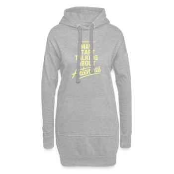 Antennes Talk Tee - Sweat-shirt à capuche long Femme - gris chiné - Devant