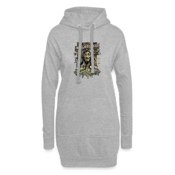 Incognito Mode Cyber - Hoodie-Kleid - Grau meliert - Vorne
