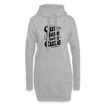 Hier draußen süß sein - Hoodie-Kleid - Grau meliert - Vorne