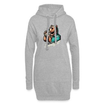 beertiful life  - Hoodie-Kleid - Grau meliert - Vorne