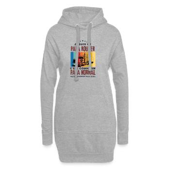 je suis un papa routier / humour papa routier  - Sweat-shirt à capuche long Femme - gris chiné - Devant