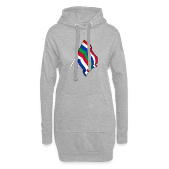 Schiermonnikoog-Flagge – Inselstolz - Hoodie-Kleid - Grau meliert - Vorne