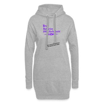 Tattoo falscher Zettel - Hoodie-Kleid - Grau meliert - Vorne