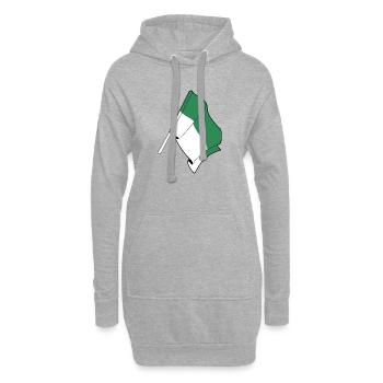 Vlieland-Flagge – Island Pride - Hoodie-Kleid - Grau meliert - Vorne