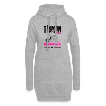 Témoin de la Mariée Glam Chic - Sweat-shirt à capuche long Femme - gris chiné - Devant