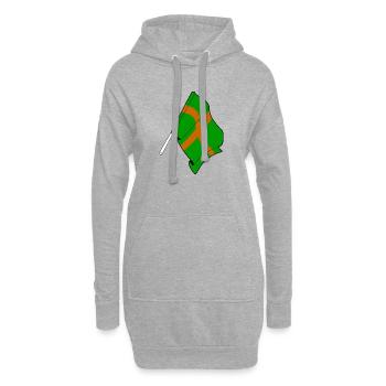 Fiers de Nimègue 4 jours - Sweat-shirt à capuche long Femme - gris chiné - Devant