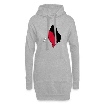 Stolz auf Nimwegen – Flagge von Nimwegen - Hoodie-Kleid - Grau meliert - Vorne