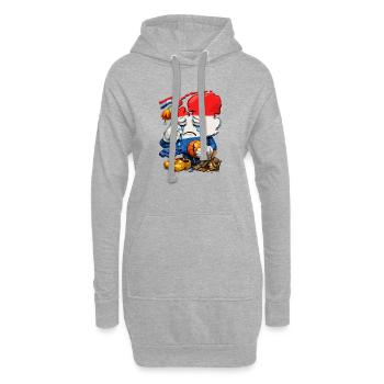 Der Kummer der Niederlande - Hoodie-Kleid - Grau meliert - Vorne