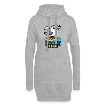 Küstenleben Möwe am Strand - Hoodie-Kleid - Grau meliert - Vorne