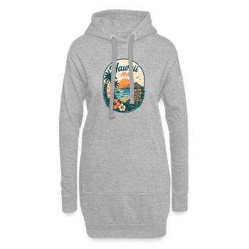 Ambiances de plage du coucher de soleil à Hawaii Aloha - Sweat-shirt à capuche long Femme - gris chiné - Devant