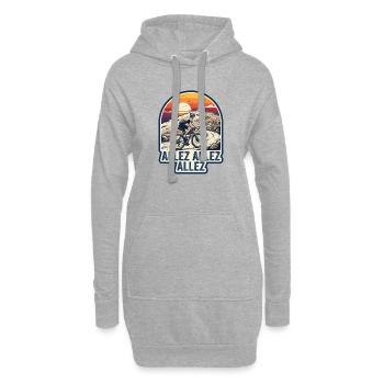 Mont Ventoux Gravel Bike Retro Sunset - Hoodie Dress - heather grey - Front