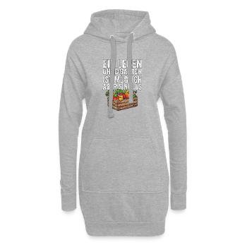 Gärtner Gartenliebe - Hoodie-Kleid - Grau meliert - Vorne