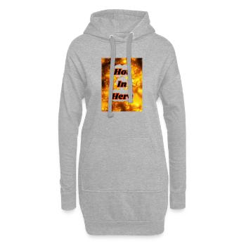 Hot I'm Here - Hoodie Dress - heather grey - Front