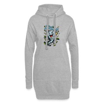 Kleiner Wirbelwind Lachender Tornado - Hoodie-Kleid - Grau meliert - Vorne