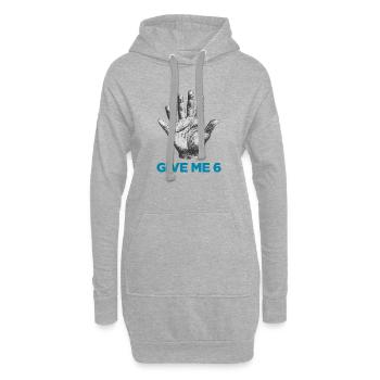 DONNE-MOI 6 - Sweat-shirt à capuche long Femme - gris chiné - Devant