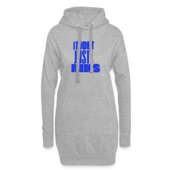Kmoet just nothing, Dialecte anversois Chemises - Sweat-shirt à capuche long Femme - gris chiné - Devant
