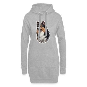 Collie - Hoodie-Kleid - Grau meliert - Vorne