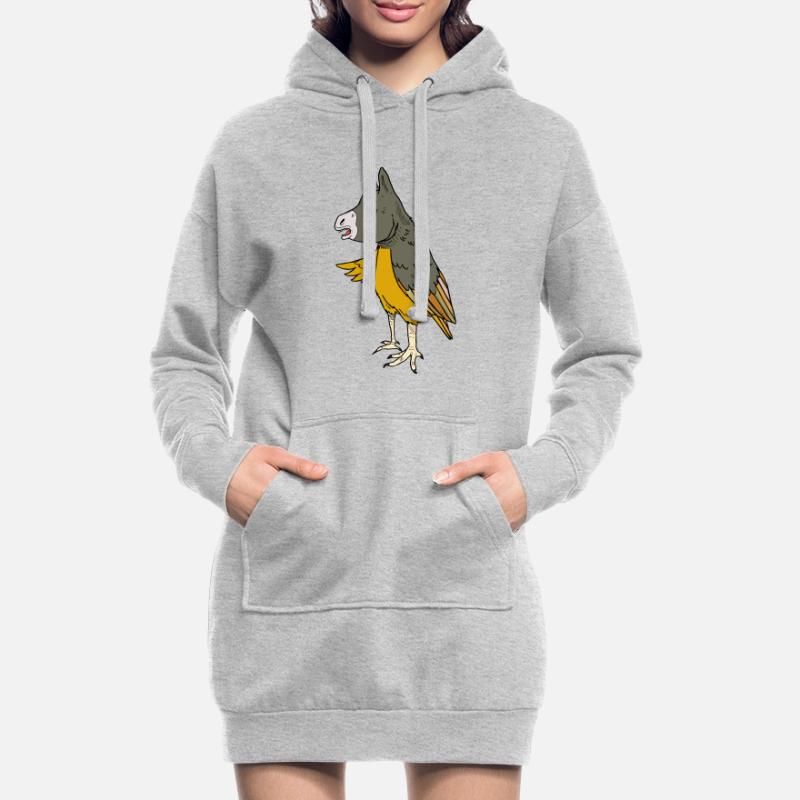 Esel oder Adler oder Vogel Eselvogel Hoodie-Kleid