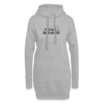 Festlich überfordert - Hoodie-Kleid - Grau meliert - Vorne