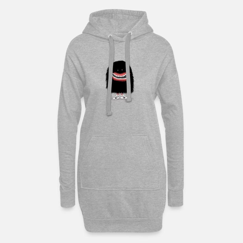 Monster - Hoodie-Kleid - Grau meliert