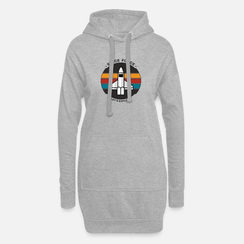 Space Force - Sweat-shirt à capuche long Femme - gris chiné
