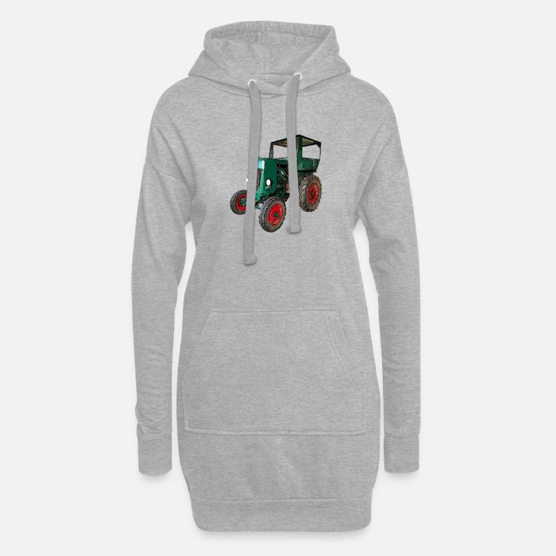 Traktor DDR Aktivist RS03 - Hoodie-Kleid - Grau meliert