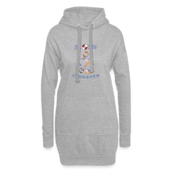 Moin Cuxhaven lustige Nordsee Shirts und Geschenke - Hoodie-Kleid - Grau meliert - Vorne