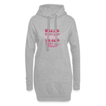 Was ich nicht mehr weiss hab ich auch nicht - Hoodie-Kleid - Grau meliert - Vorne