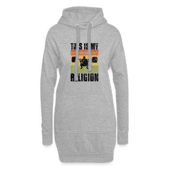 This is my religion Bodybuilding Bodybuilder GYM - Hoodie Dress - heather grey - Front