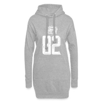 82 Couronne numérique - Sweat-shirt à capuche long Femme - gris chiné - Devant