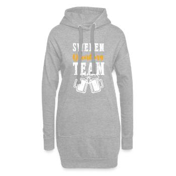 Suède Équipe de consommation d’alcool - Sweat-shirt à capuche long Femme - gris chiné - Devant