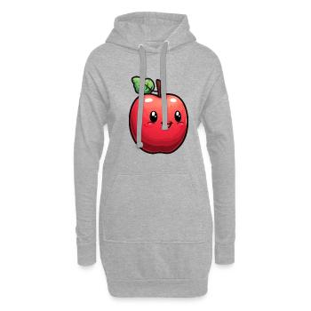 Sujet Apple pour enfants - Sweat-shirt à capuche long Femme - gris chiné - Devant