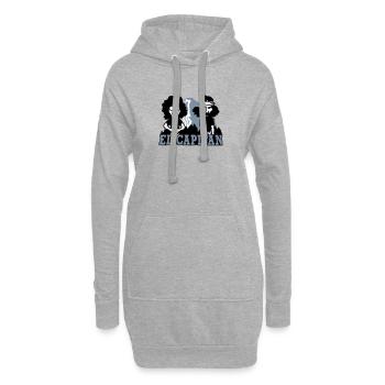 El Capitan Yosemite Valley - Hoodie-Kleid - Grau meliert - Vorne